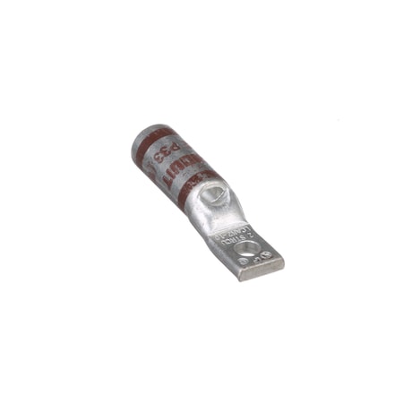 Panduit One-Hole Compression Lug, 2 AWG Max, Standard Barrel, Copper, Brown LCAN2-10-Q